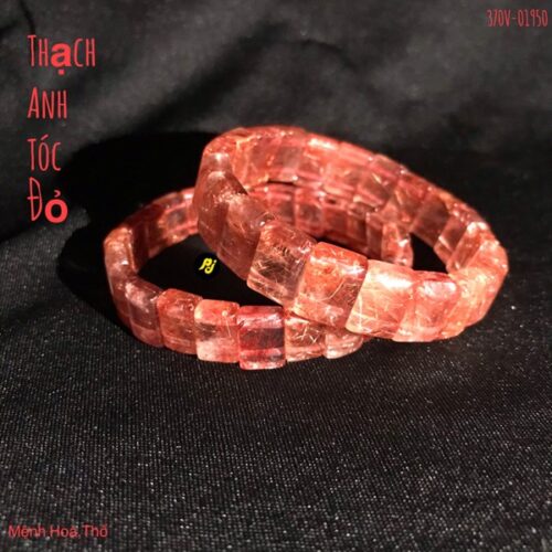 Vòng thạch anh tóc bản đỏ